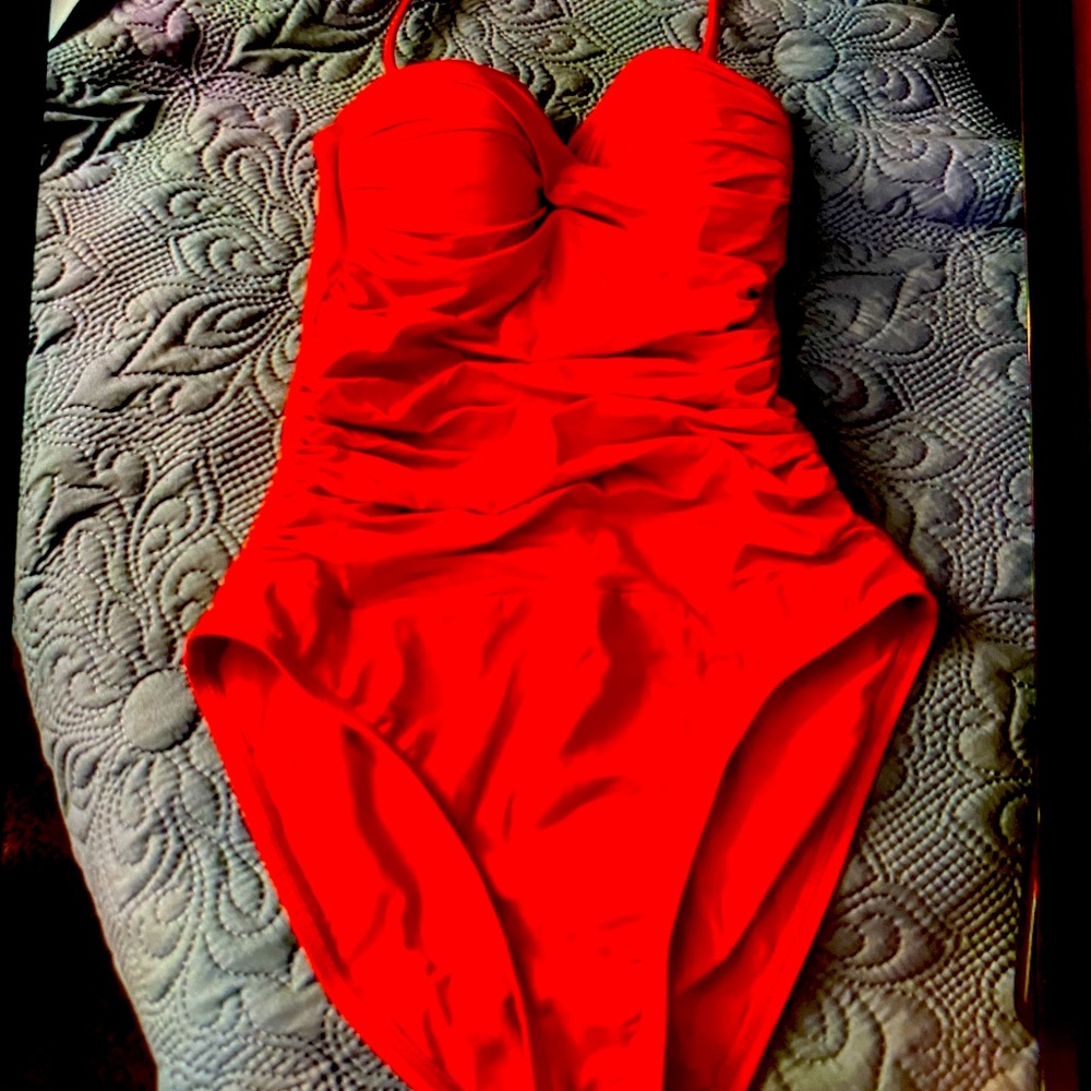 Women’s Red Swim Suit, Size 6